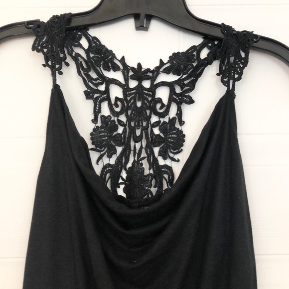 Black Tank with Lace Racer Back - Picture 4 of 12